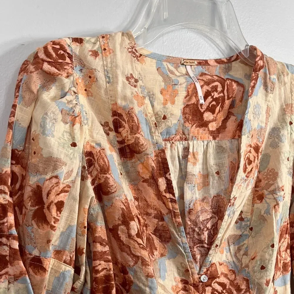 Free People I Found You Print Top Floral